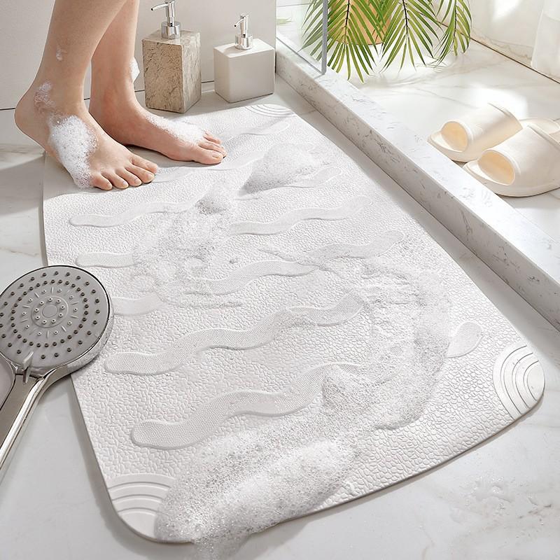 WTEMPO 1PC 45*75CM Household Bathroom TPE Non Slip Mats Hotel Bathroom Floor Mats Soft Bathtub Mats Toilet Shower Foot Mats