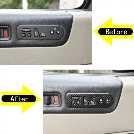 ABS Углеволокно Накладка на память переключателя сиденья Декоративная рамка для Hummer H2 03-07