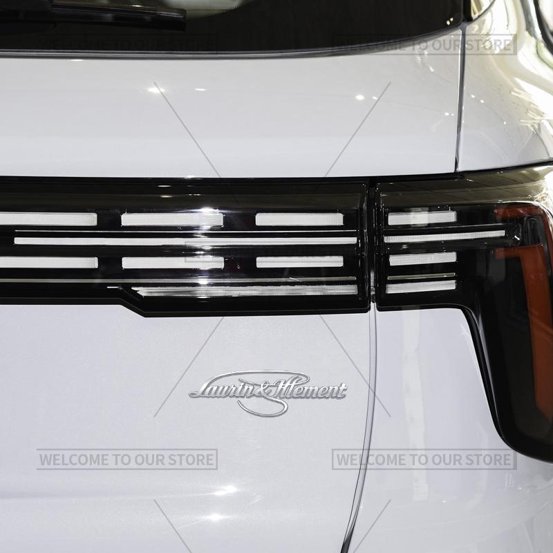 3D Car Styling Laurin & Klement Emblem Badge Metal Stickers Rear Trunk Decals For Skoda L&K Octavia Scala Superb Rapid Yeti VRS