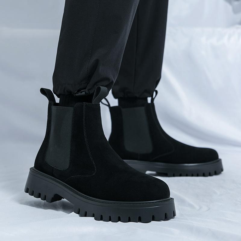 Fashion Men Business Chelsea Boots High-end Ankle Boots for Outdoor Adventure Training Europe America British Social Boots Size 38-46