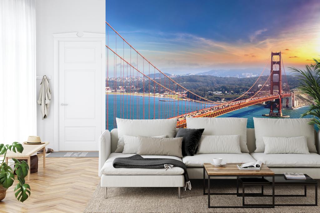Photomural Golden Gate Bridge In San Francisco Smooth Vinyl 180x120