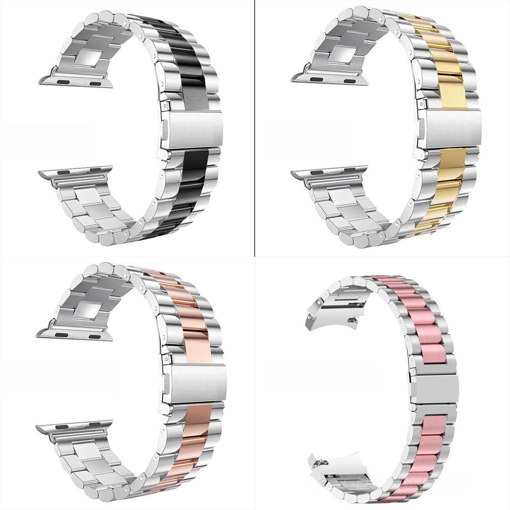 Универсальный трехкомпонентный ремешок из нержавеющей стали для часов Huawei и Samsung Galaxy 42 мм/46 мм