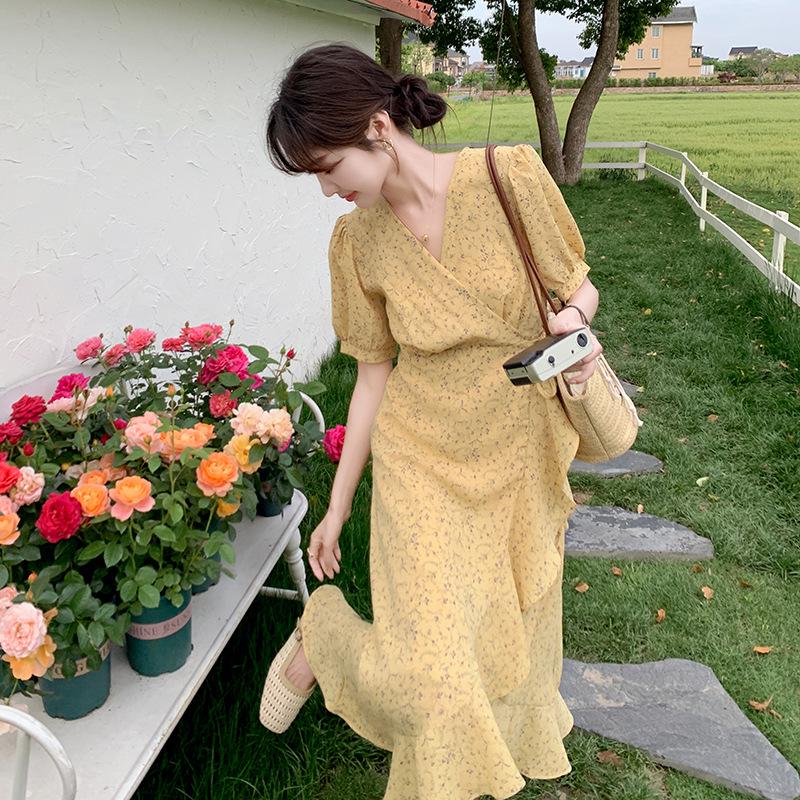 Французское цветочное платье-миди с неровным подолом - Коллекция Лето 2024 для женщин