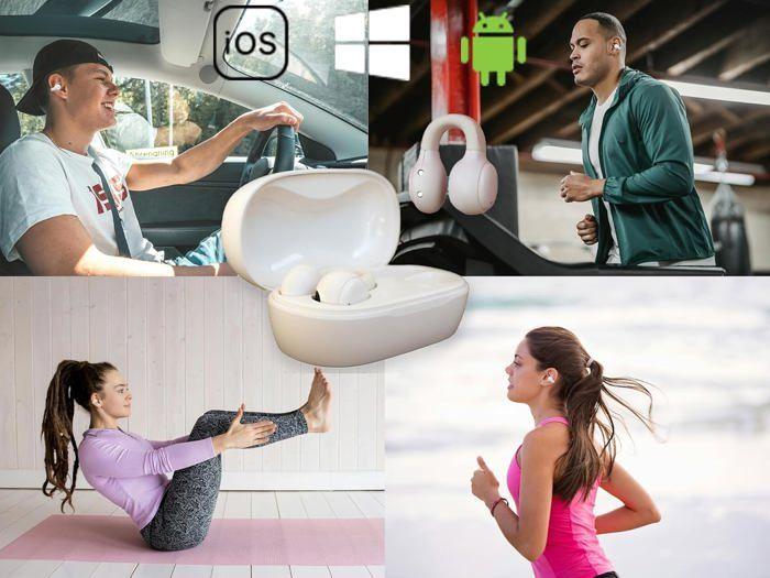 Écouteurs Bluetooth - LAMPESECOENERGIE - V5.4 - Étanche IPX5 - Autonomie 5 heures - Intra-auriculaires