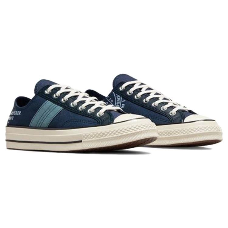 Кроссовки унисекс Chuck 70 Leather Overlay Low Converse Rubber Company Blue Navy Egret A07124C