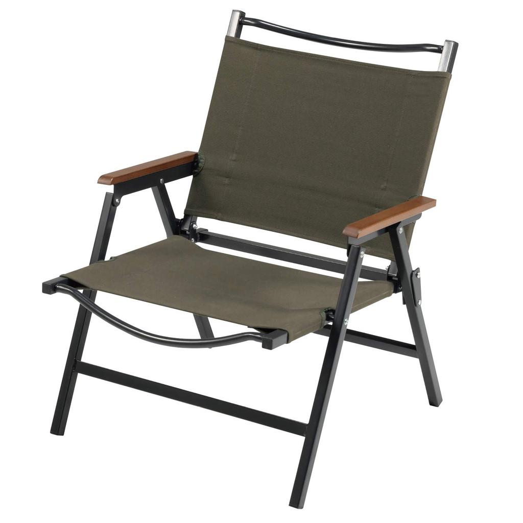BUNDOK Низкий стул в стиле темно-оливкового цвета со складным хлопковым подлокотником BD-115DO