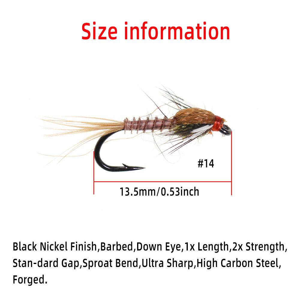 6 шт. мушки для ловли рыбы нахлыстом из индейки-биота или нимфы с заячьим ушком, высококачественные материалы, связанные вручную, лучше всего подходят для ловли форели, окуня и мелкой рыбы