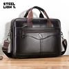 Men's Briefcase Male  Genuine Leather Messenger Bag Documents Bag Crossbody Bag