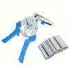 Heavy-Duty Pigsty Clamp Set with M-Type Nails Multi-Purpose Animal Cage Tool Kit Includes 600 Clips for Fencing Upholstery & Wire Cage Installation