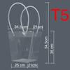 Transparent Flower Gift Packing Box Plastic Clear Tote Bag Large Capacity Hand Gift Bag