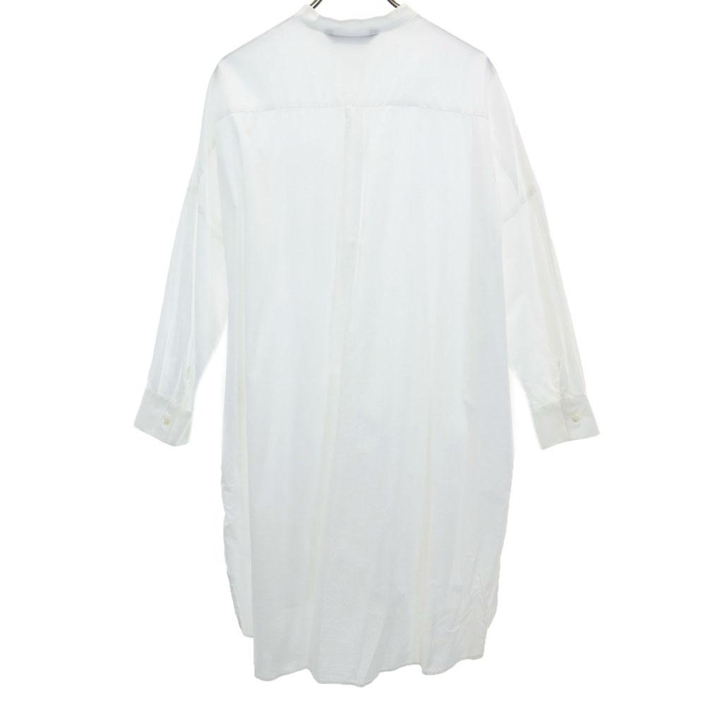 Mizuiro Ind Long Sleeve Stand Collar Shirt Dress White Women Used