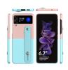 Кожаные чехлы-браслеты Ebesfous для Samsung Galaxy Z Flip 4 Flip 3, контрастный противоударный чехол для Z Flip 4 3, новинка 2023 года