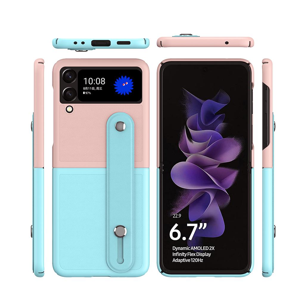 Кожаные чехлы-браслеты Ebesfous для Samsung Galaxy Z Flip 4 Flip 3, контрастный противоударный чехол для Z Flip 4 3, новинка 2023 года