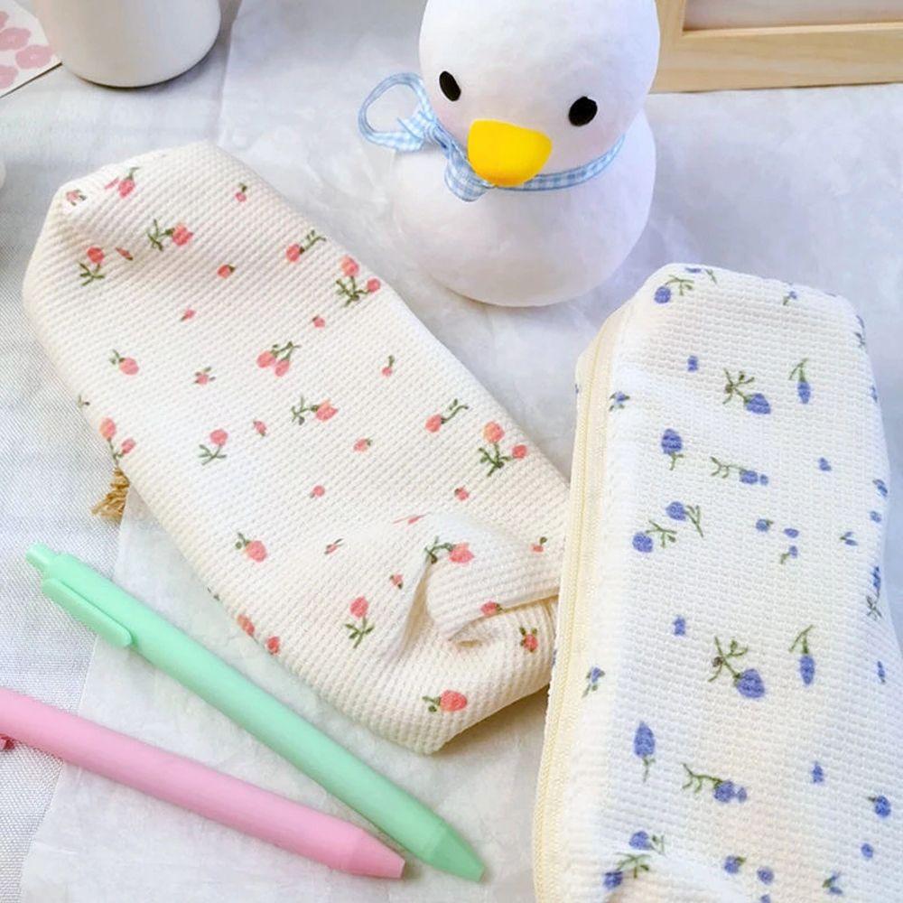 School Stationery Makeup Bag Pen Box Fresh Style Storage Bags Pencil Bag Small Flowers Pencil Cases