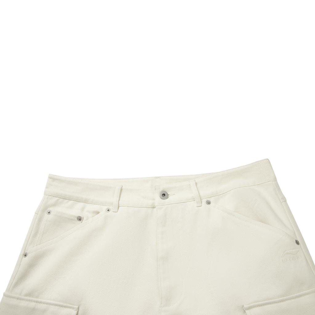 Li-Ning Простые Модные Удобные Универсальные Однотонные Повседневные Брюки со Средней Посадкой Мужские брюки AKXV467-2