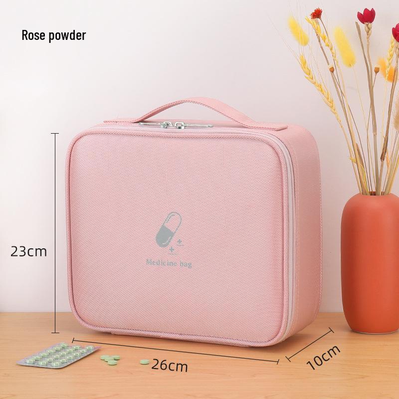 Large Capacity Outdoor & Home First Aid Kit - Portable Handheld Fabric Storage Box for Travel, Epidemic Prevention, Car & Student Use