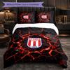 Stoke City Football 3 Piece Bedding Set Soft Duvet Cover Set with Pillowcases Printed Bedroom Decor Set for Home