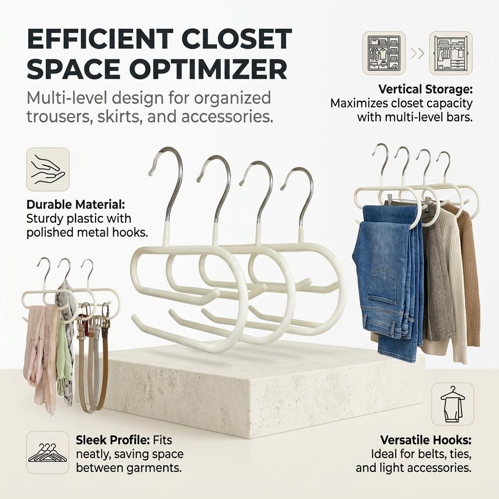 Double Layer Hat Hanger Wall Mount Organizer with No Drilling Required for Home Use