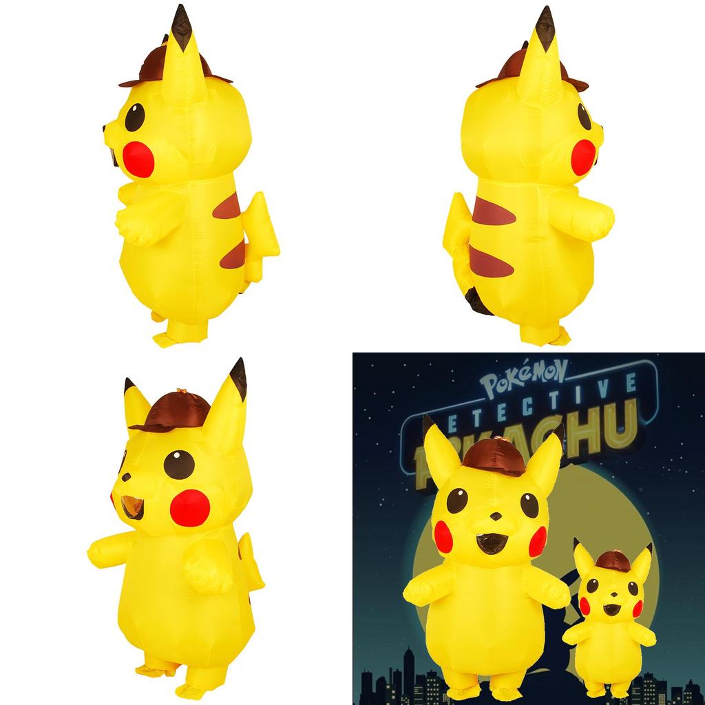 Versatile Kids Adult Mascot Detective Pikachu Inflatable Costume With Timeless Appeal For Any Occasion
