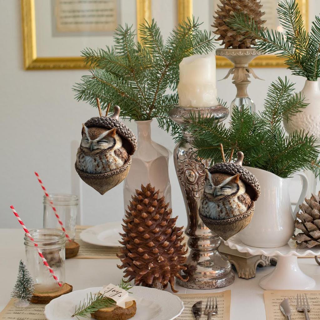 Animal Christmas Ornaments 2D Acrylic Seasonal Decoration Hangable Holiday Decorations for Home Office Living Room Study Garden