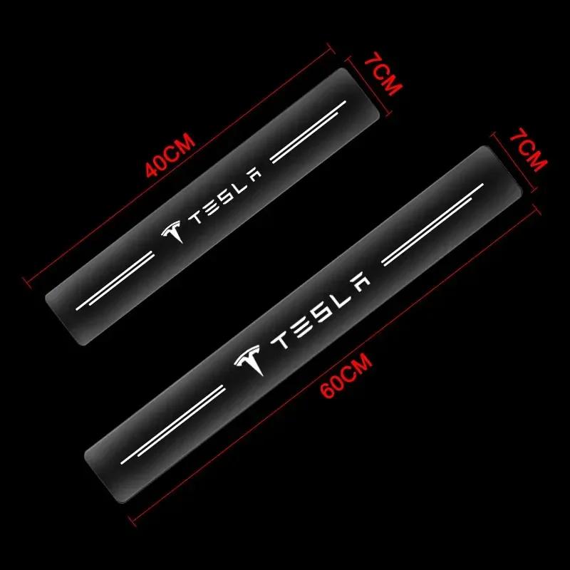 Автомобильная наклейка 2025 Новая Tesla 4 шт. Защитная накладка на порог автомобиля Прозрачная декоративная наклейка-значок Автоаксессуары для Tesla Model 3