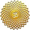 Decorative Metal Mandala Wall Art Home Decor Wooden OM Chakra Round Hanging for Living Room Bedroom Office Hotel Temple Gift
