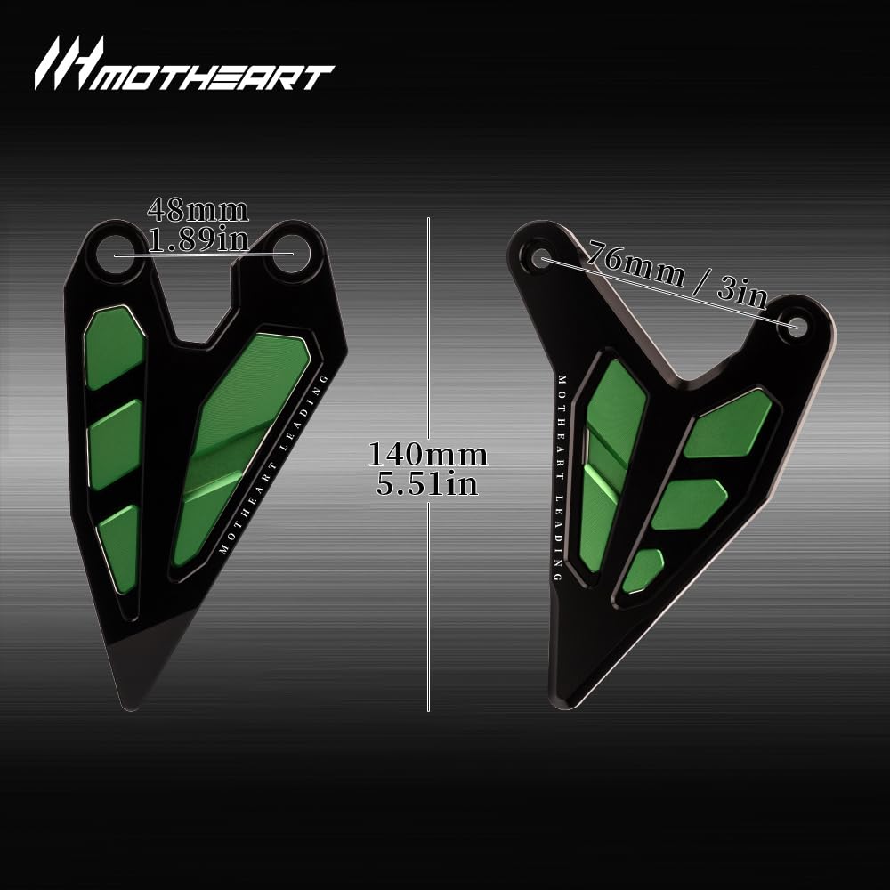 MotHeart Мотоциклетные подножки и защита пятки для Z400/Z500/Z500SE/Z250/Z e-1/Z7 Hybrid Ninja 500/500SE/e-1/400/7 Hybrid Нескользящие