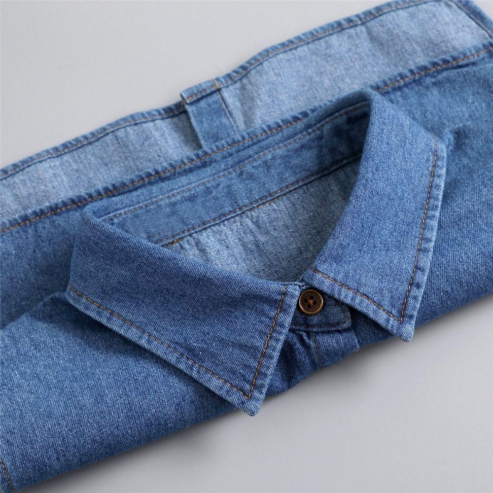 Detachable Denim Fake Collar Sharp Collar False Blouse Collar Adjustable Neckline Decorative Shirt