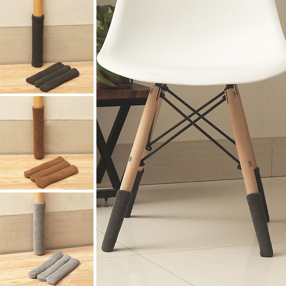 4 шт./набор Эластичный чехол на ножку стола Вязаный рукав для ножки мебели Универсальный носок для ножки стула