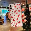 Чехол для телефона «Сладкое сердце» с арбузной эстетикой для iPhone 16 15 14 13 12 11 Pro Max XR X XS 7 8 16 Plus SE2 Ударопрочный прозрачный чехол