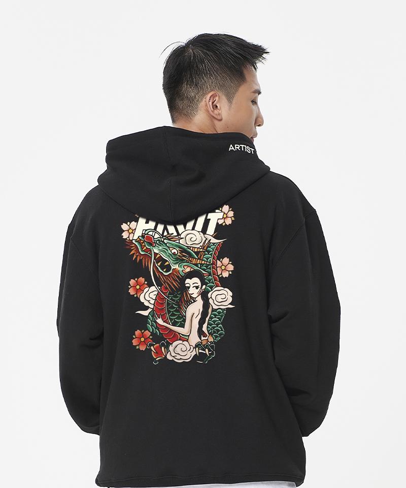 [Atw X Habit] Худи с драконом Чосон_Чёрный
