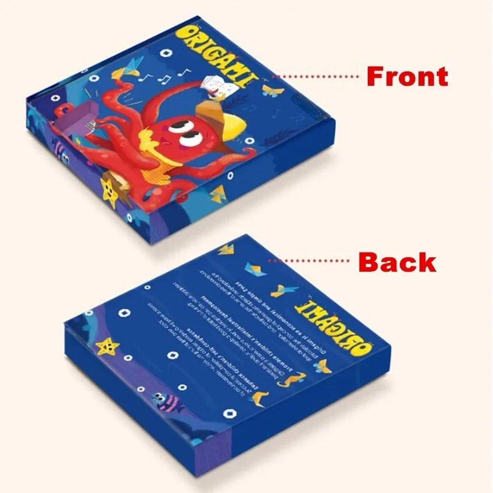 108 Листов Мультяшная Бумага для Оригами с Животными Детские Поделки Сделай Сам Рукоделие Игрушки Образовательная Монтессори Бумажная Арт-Игрушка для Детей Подарок