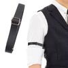 1 Pair Unisex Armband Adjustable Faux Leather 1.5CM Width Solid Color Elastic Shirt