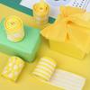 Charming Bee Festival Yellow Gingham Dot And Stripe Burlap Ribbon For Event Decoration And Gift Wrapping
