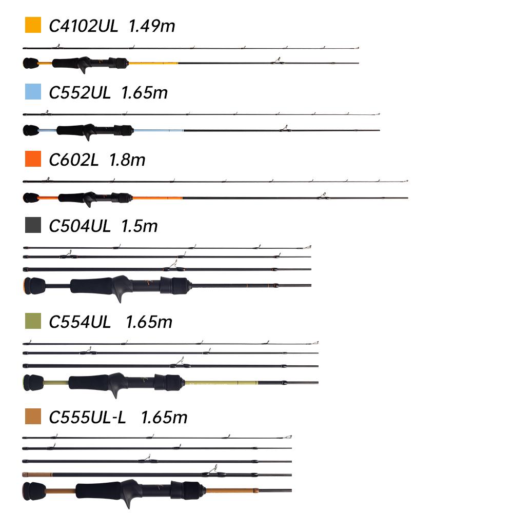 Kingdom Удилища Micro Expert Fishing Rod 4/5 Section 1.5m/1.65m MF Casting Rod Spinnng Rod UL UL-L FUJI Guide Ring 61.9g Travel Ultra Light