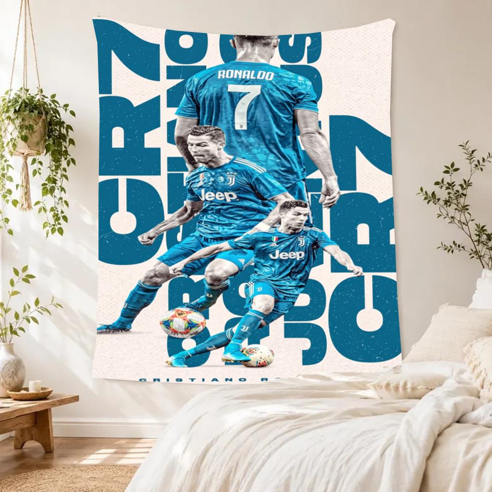 Cristiano Ronaldo Retro Tapestry Nordic Minimal Suitable For Studio Wall Bedroom Reading Corner All Season Exotic Pattern