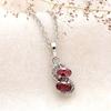 Pink Tourmaline Gemstone Fancy Pendant 925 Silver October Birthstone Necklace