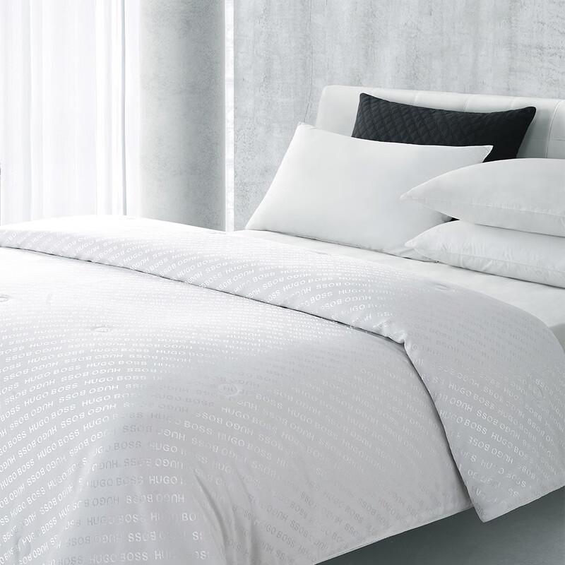 BOSS Жаккардовое одеяло из тутового шелка с логотипом