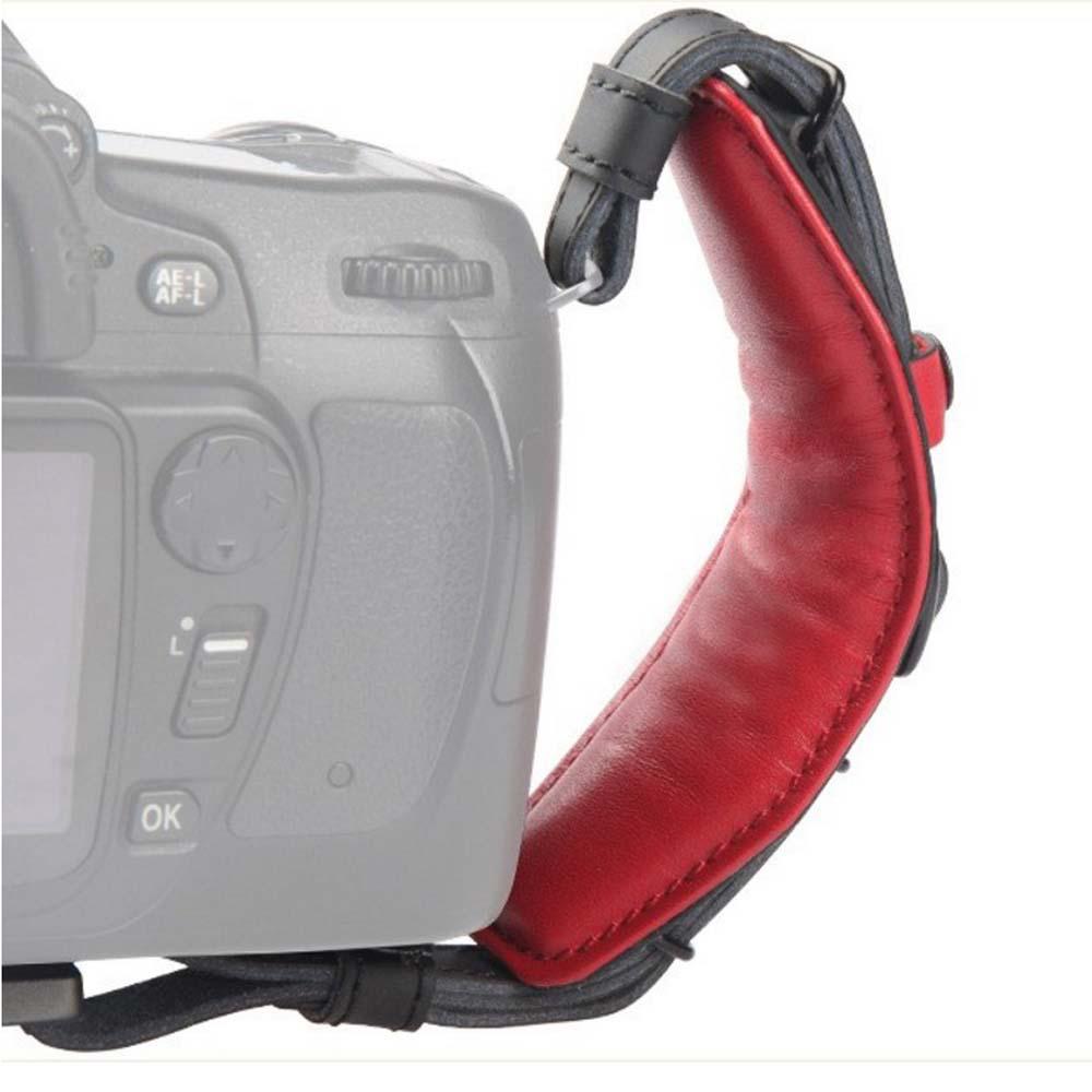Genuine Leather Camera Wrist Strap Camera Grip Hand Strap Belt With Quick Release Plate For Canon Nikon Pentax Sony Panasonic Olympus.
