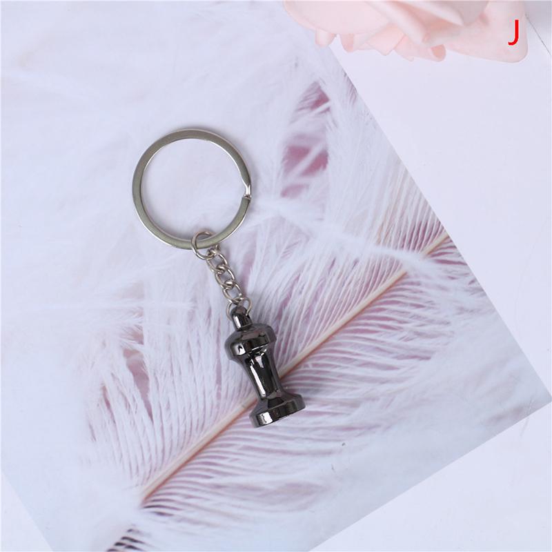 Creative Coffee Keychain Coffee Handle Keyring Portable Coffee Accessories Gift
