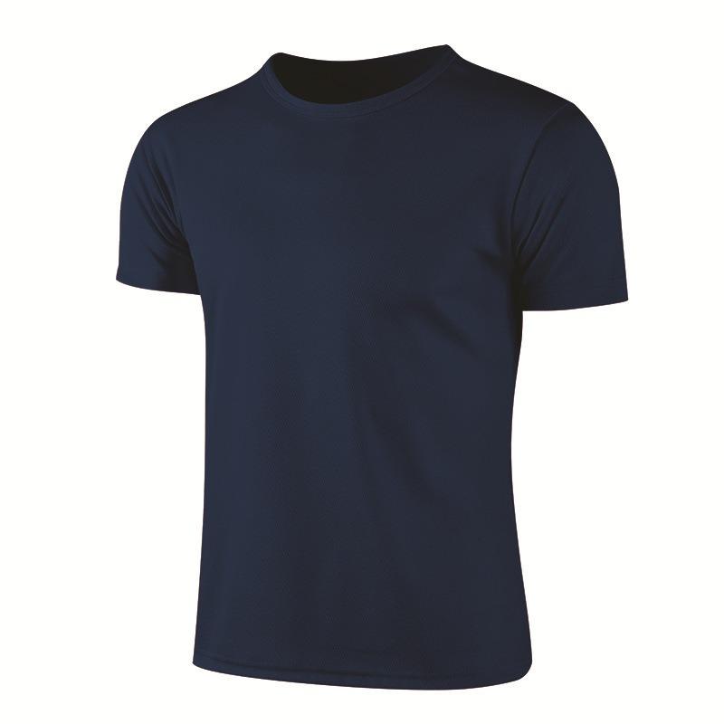 Summer Round Neck T-shirt Quick Dry Clothes Work Clothes Short-sleeved T-shirt