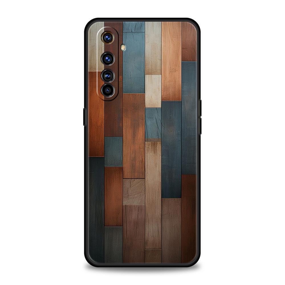 Роскошный Винтажный Узор под Дерево Мягкий ТПУ Для Realme 13 12 11 10 9 Pro Plus GT3 GT2 C21 C25 C35 C53 C55 C67 Pro 5G Чехол для Телефона