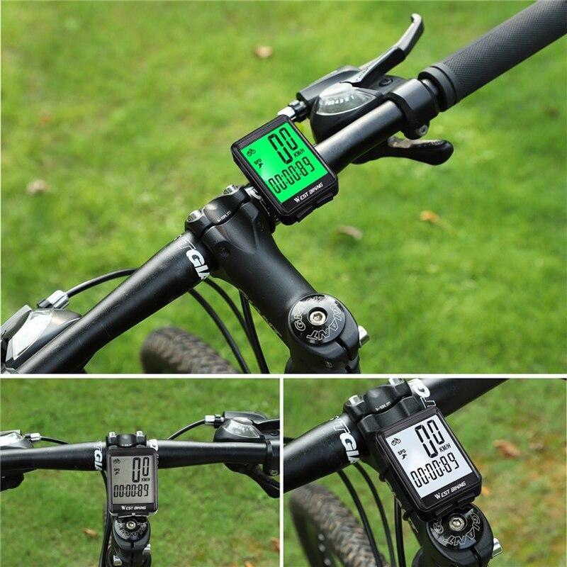 WEST BIKING Велосипедный Беспроводной Компьютер MTB Шоссейный Велосипед Одометр Водонепроницаемый С Подсветкой Велосипедный Спидометр Светодиодный Частота Секундомер