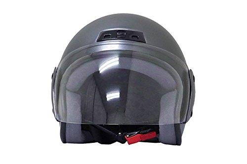 Центр Запчастей для Велосипедов Мотоциклетный Шлем Jet Gunmetal 7203 БЕСПЛАТНО (Окружность головы 57см~60см)