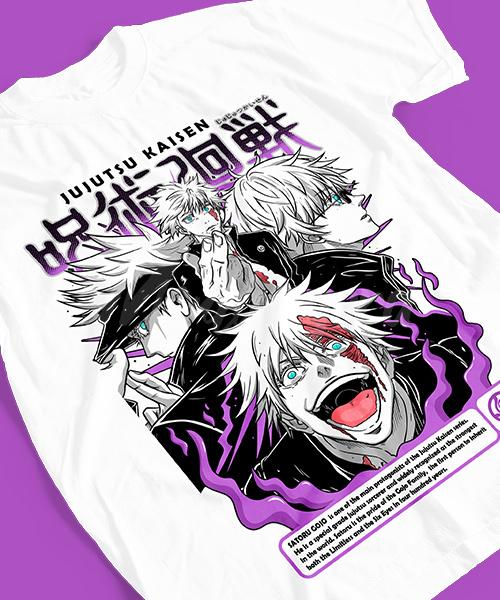 2026 Лето Новое Поступление Аниме Футболка Jujutsu Kaisen Сатору Годжо Мужская Футболка Детская/Взрослая Стандартный Размер Спортивная Одежда