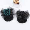 Chiffon Hairnet Cover Retro Horsetail Clip Elegant Hair Net Bag  Flight Attendant