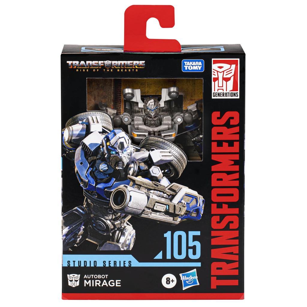 Transformers Toys Studio Series Deluxe Rise of the Beast 105 Autobot Mirage Toy Action Figure for Boys and Girls Ages 4.5" 8+