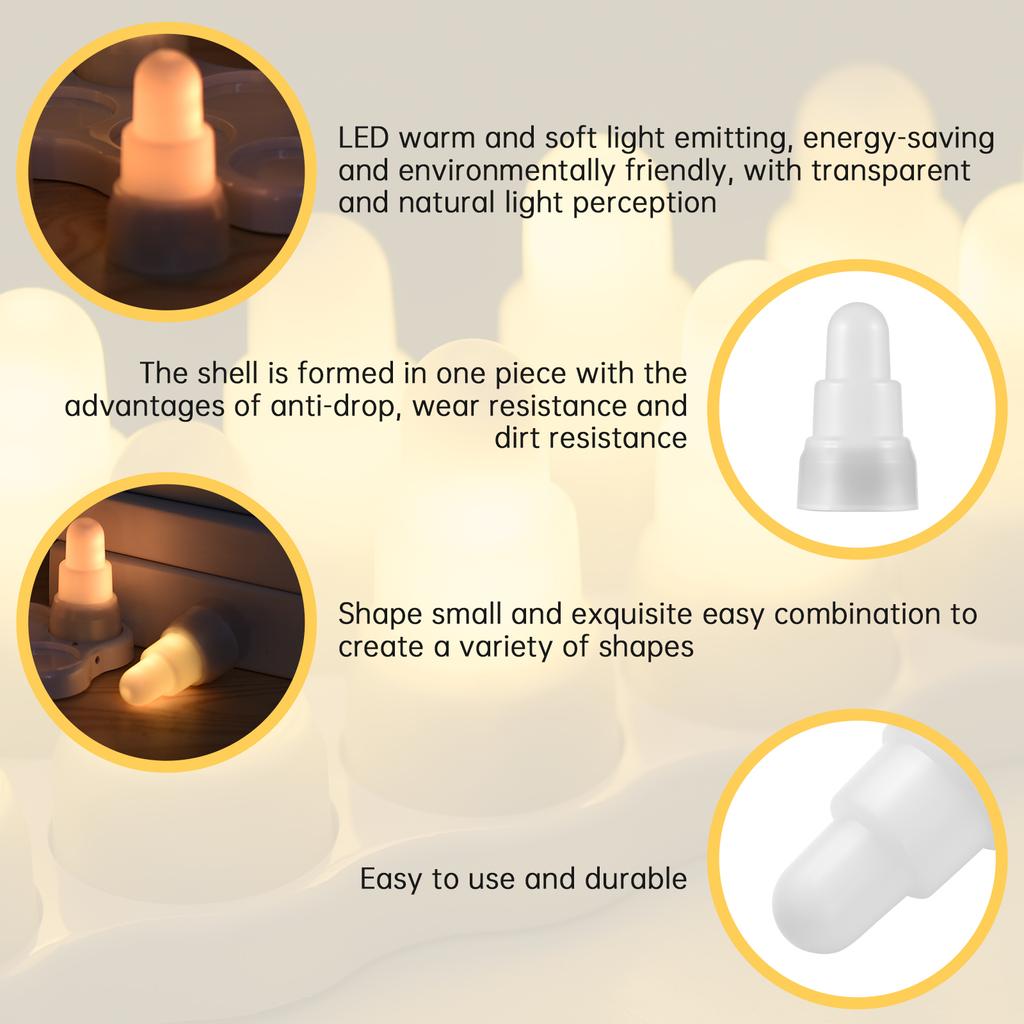 12 штук в упаковке беспламенных свечей с пультом дистанционного управления, 2 скорости, 5 уровней яркости, мерцающие светодиодные свечи с управлением от USB