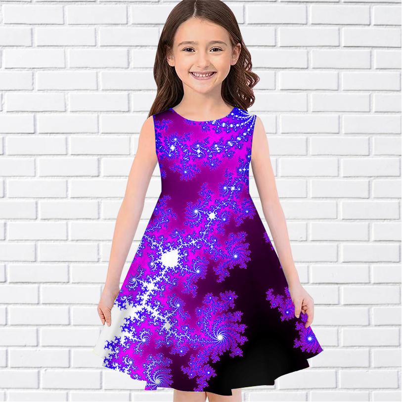 Вечернее платье принцессы без рукавов для девочек с 3D снежинками для девочек старше четырех лет