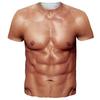 Funny 3D Fake Abs T Shirts For Men Hairy Muscle Chest Graphic Short Sleeve Cosplay Costume Novelty Sexy Oversized Tee Shirt